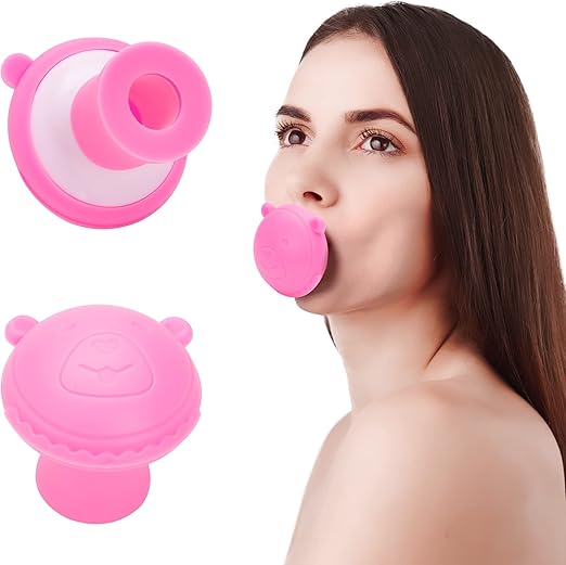 ZHUYIYI Jaw Face Neck Toning Exerciser for Women, Face Lift Skin Firming V Shape Double Chin Exerciser Instrument, Cute Portable Anti Wrinkle Mouth Exercise Face Slimming Trainer Tool