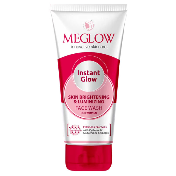 Meglow Paraben-Free Instant Glow Fairness Face Wash with Skin Brightening and Luminizing for Women