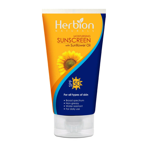 Moisturizing Sunscreen with Sunflower Oil 100ml - Natural Sun Block - SPF 50